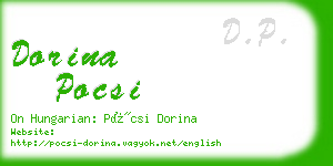 dorina pocsi business card